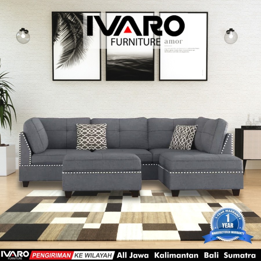 Sofa L /Sofa Sudut/Sofa L Minimalis/Kursi L /Sofa Tamu ZERRY IVARO